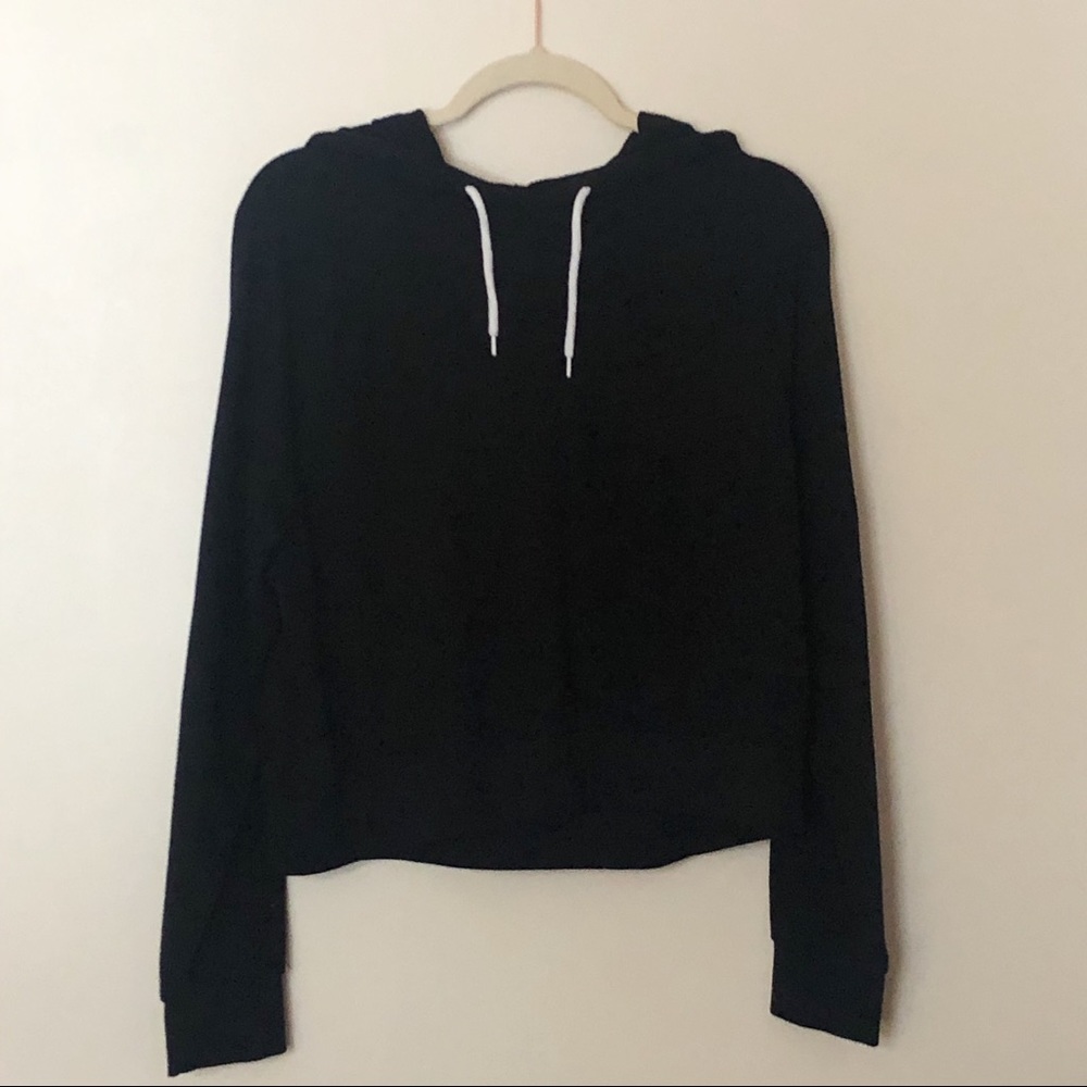 [Mossimo] Black Cropped Hoodie